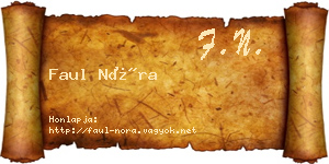 Faul Nóra névjegykártya