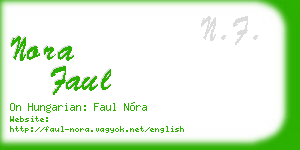 nora faul business card