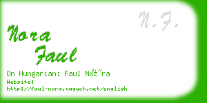 nora faul business card